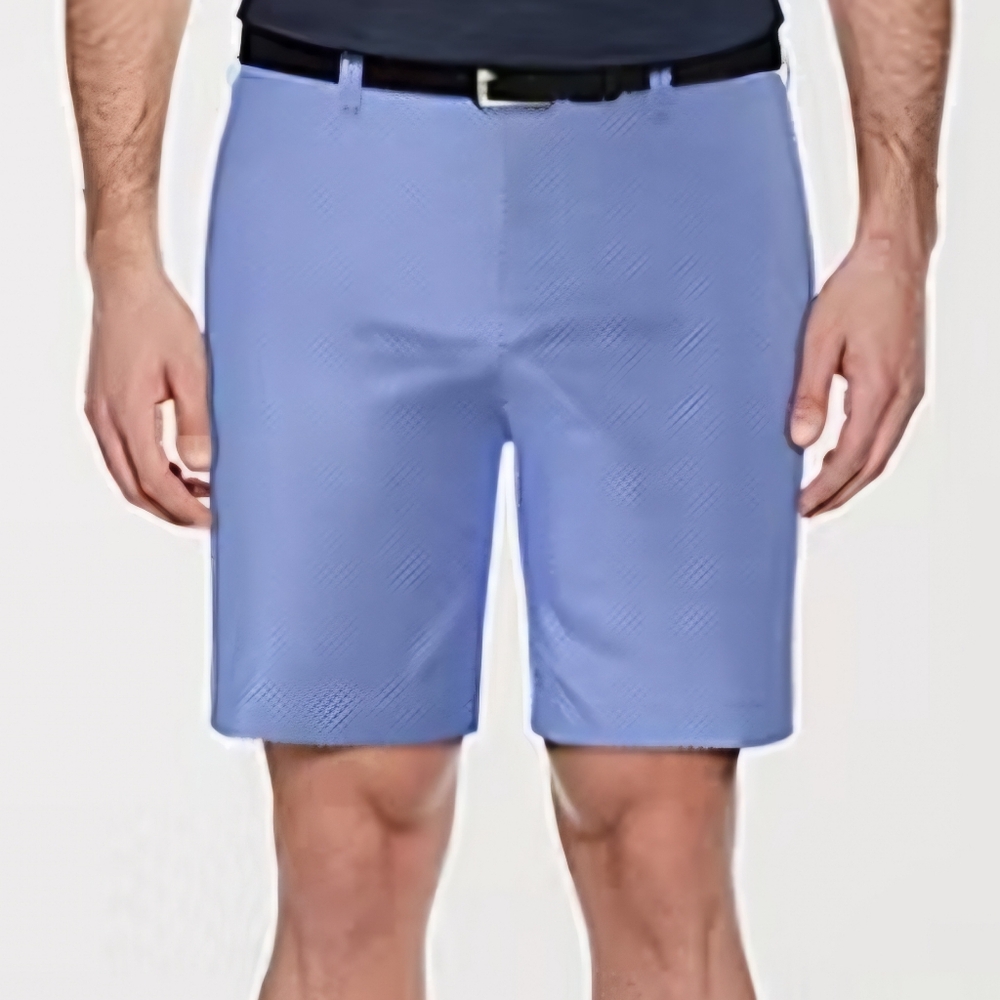 PGA Tour Men's Size 34 Shorts Golf Blue White Active Gripper Waistband UPF 50